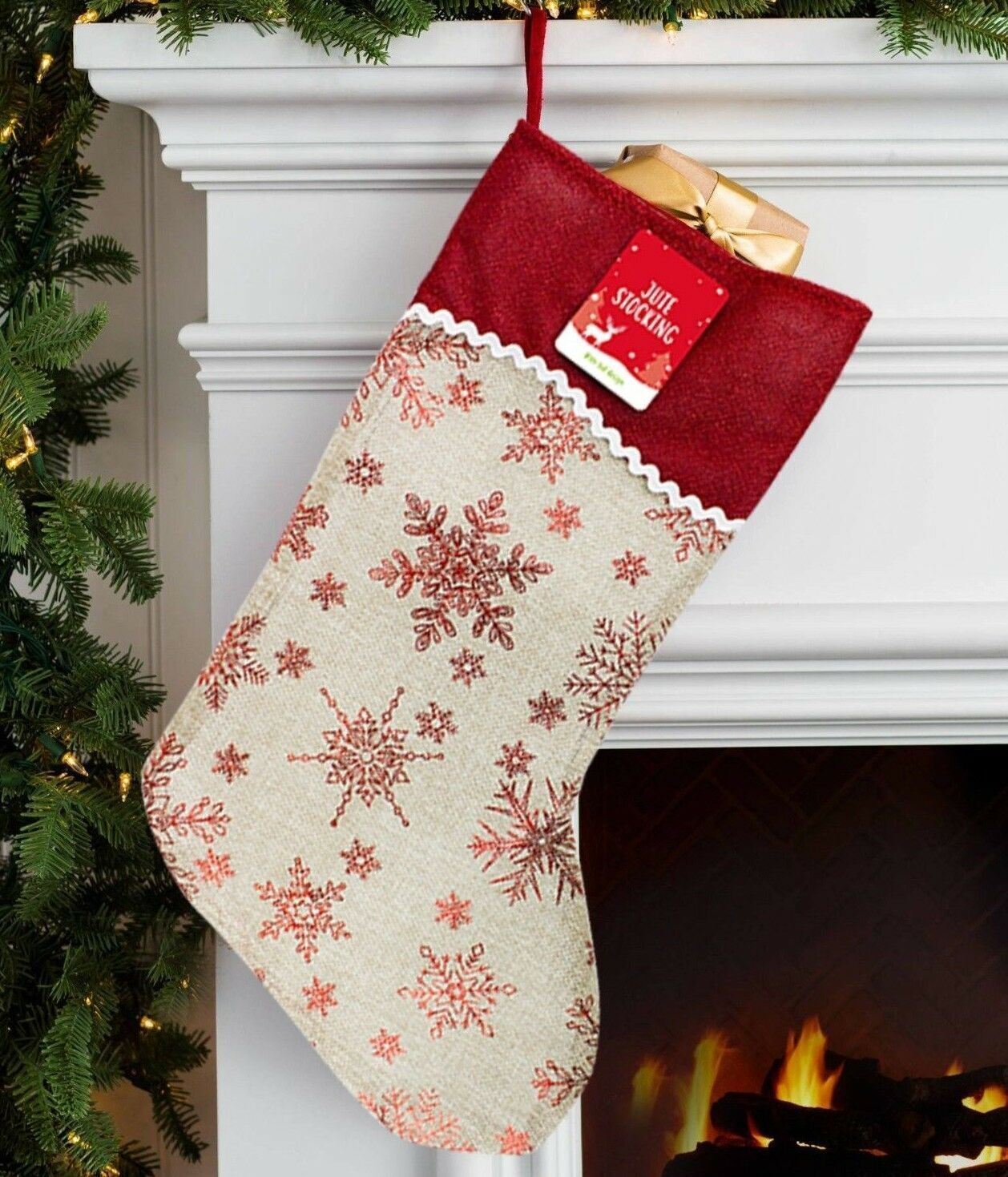 Christmas Stocking Xmas Santa Sack Jute Velvet Luxury Stockings Gift Bags Decor - Picture 27 of 38