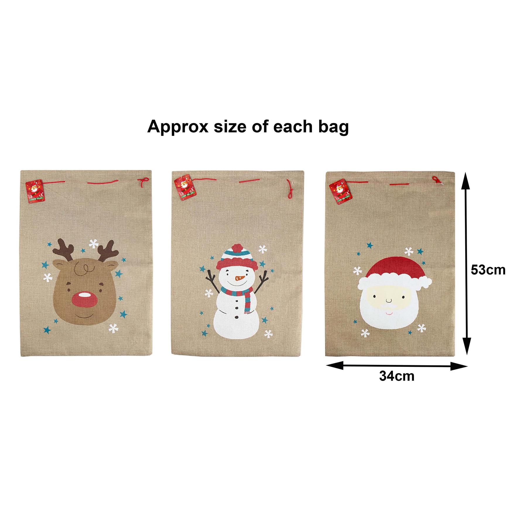 Christmas Stocking Xmas Santa Sack Jute Velvet Luxury Stockings Gift Bags Decor - Picture 6 of 38