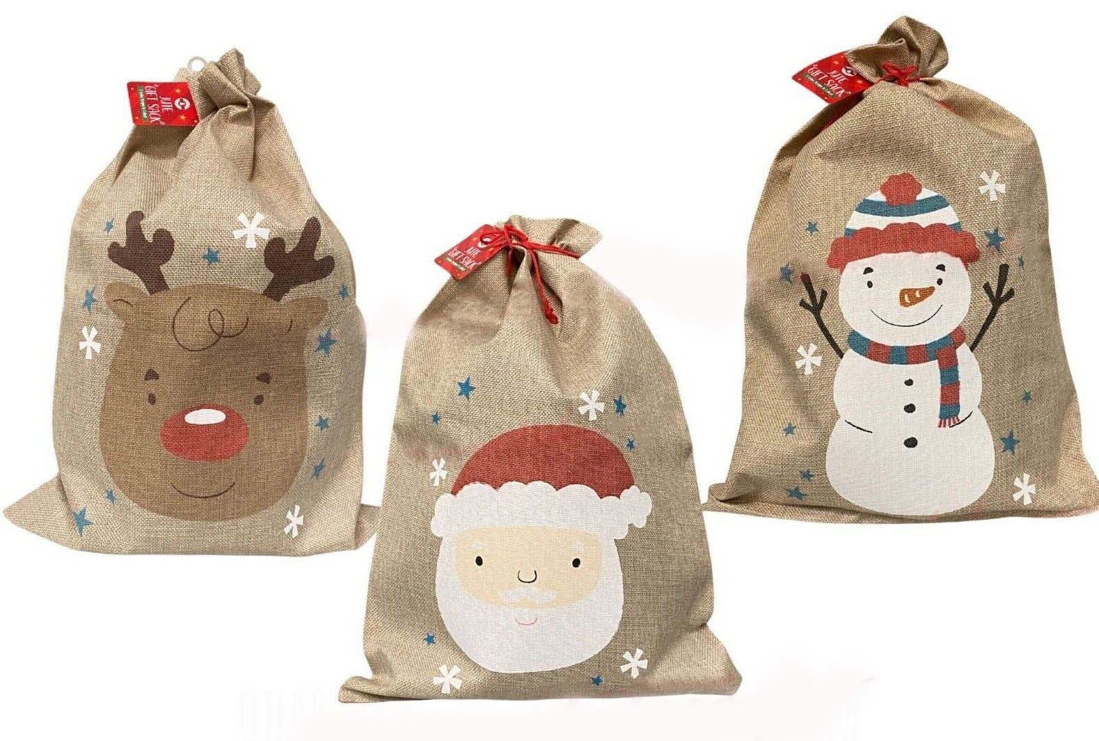 Christmas Stocking Xmas Santa Sack Jute Velvet Luxury Stockings Gift Bags Decor - Picture 5 of 38