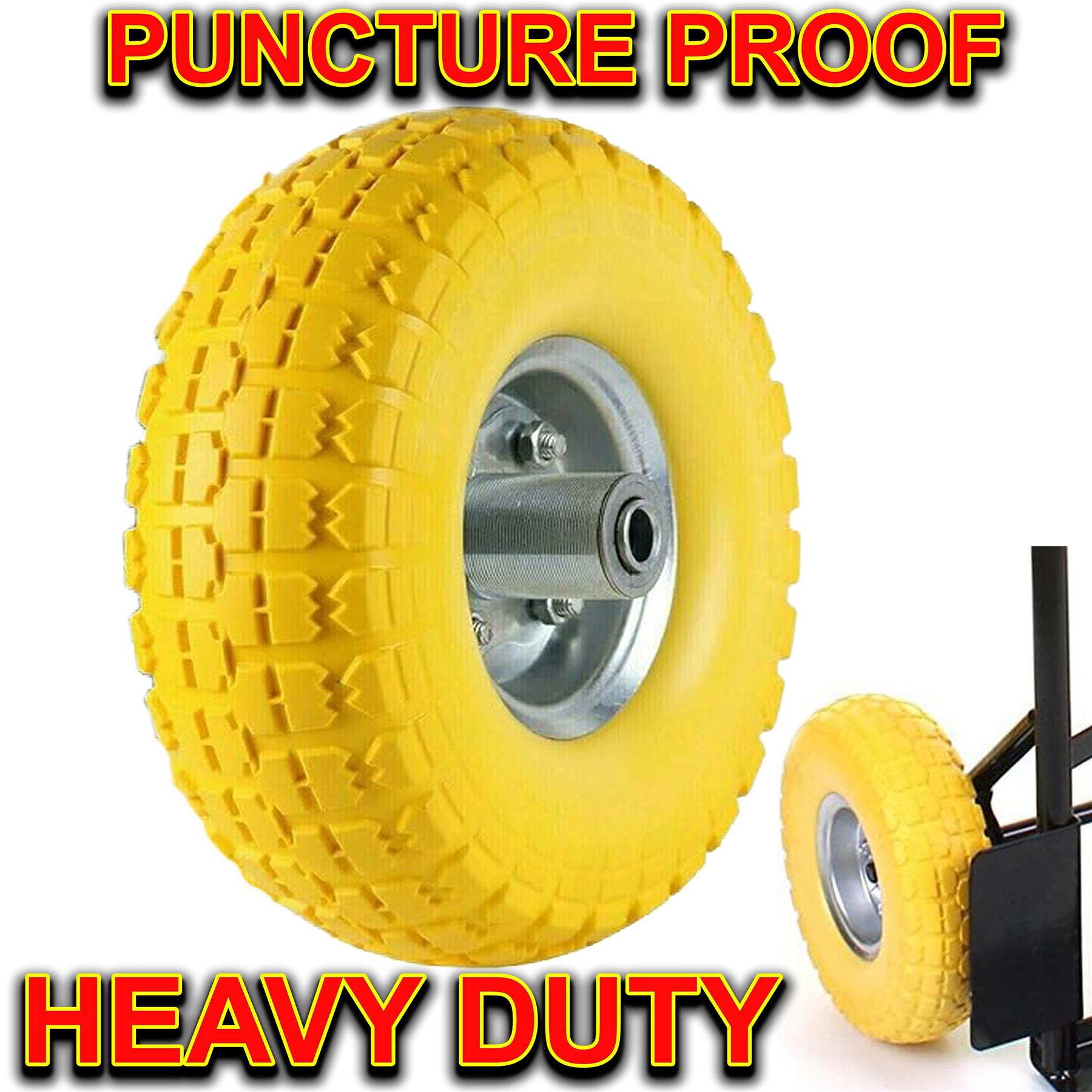10" PUNCTURE BURST PROOF TYRES SOLID RUBBER SACK TRUCK TROLLEY WHEELS SPARE TYRE