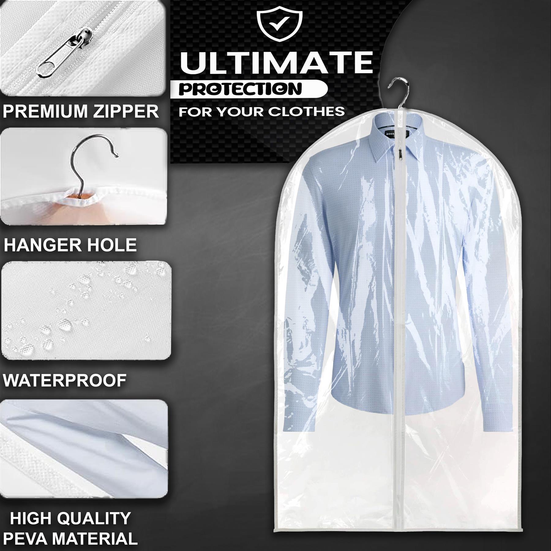 Suit Cover Bags Travel Storage Long Zipped Dress Covers Garment Bag Premium UK - Picture 47 of 89