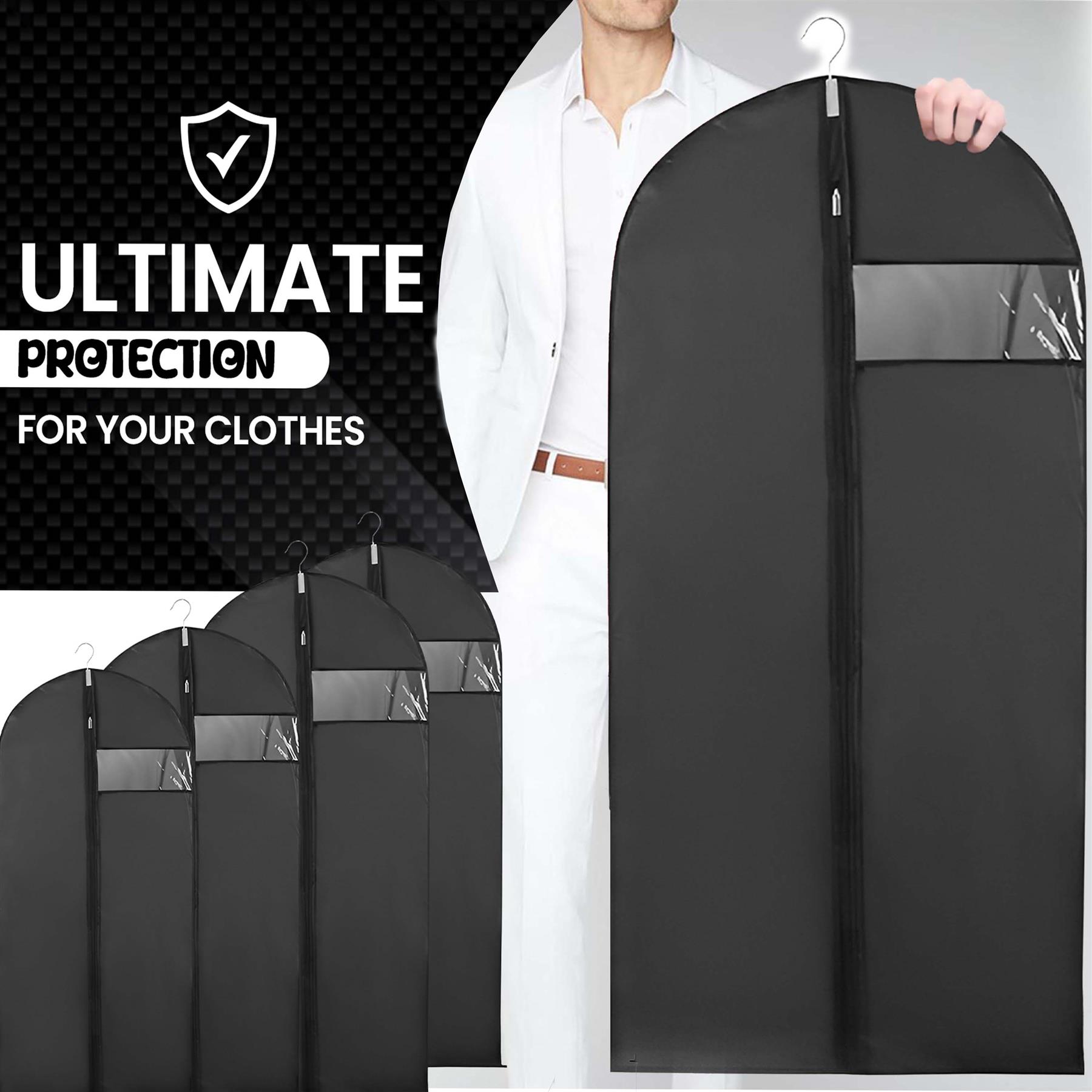Suit Cover Bags Travel Storage Long Zipped Dress Covers Garment Bag Premium UK - Picture 4 of 89