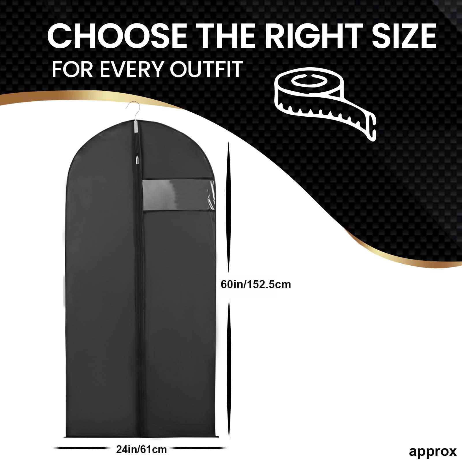 Suit Cover Bags Travel Storage Long Zipped Dress Covers Garment Bag Premium UK - Picture 32 of 89