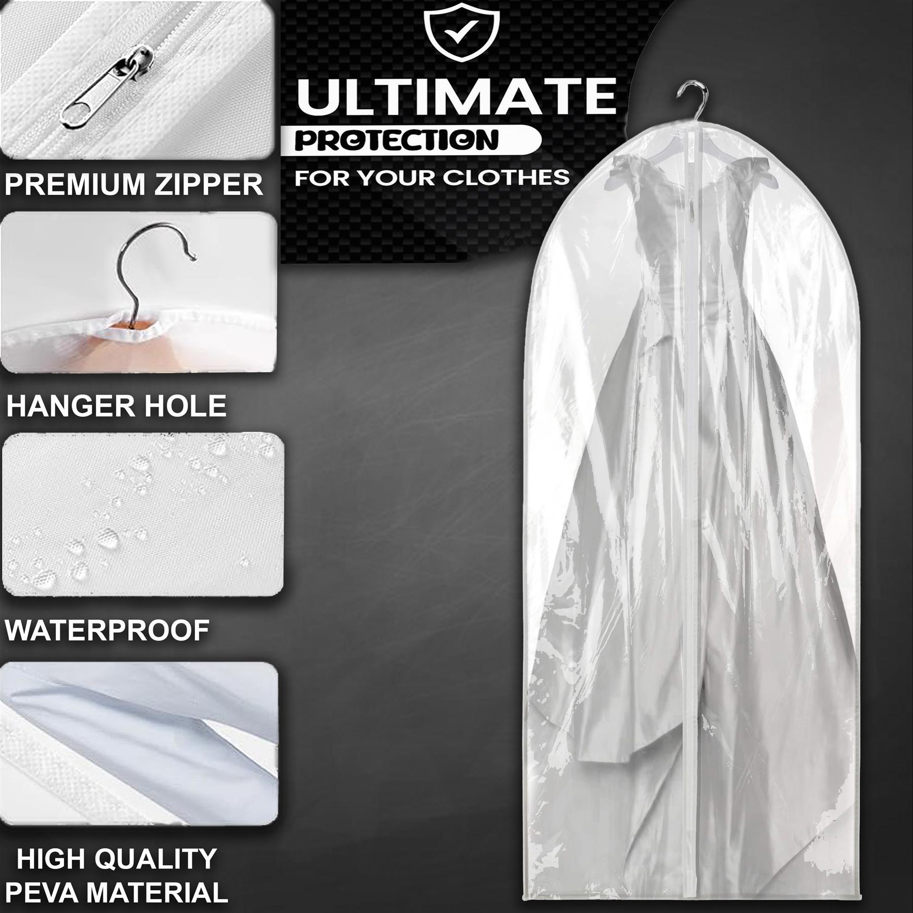 Suit Cover Bags Travel Storage Long Zipped Dress Covers Garment Bag Premium UK - Picture 73 of 89
