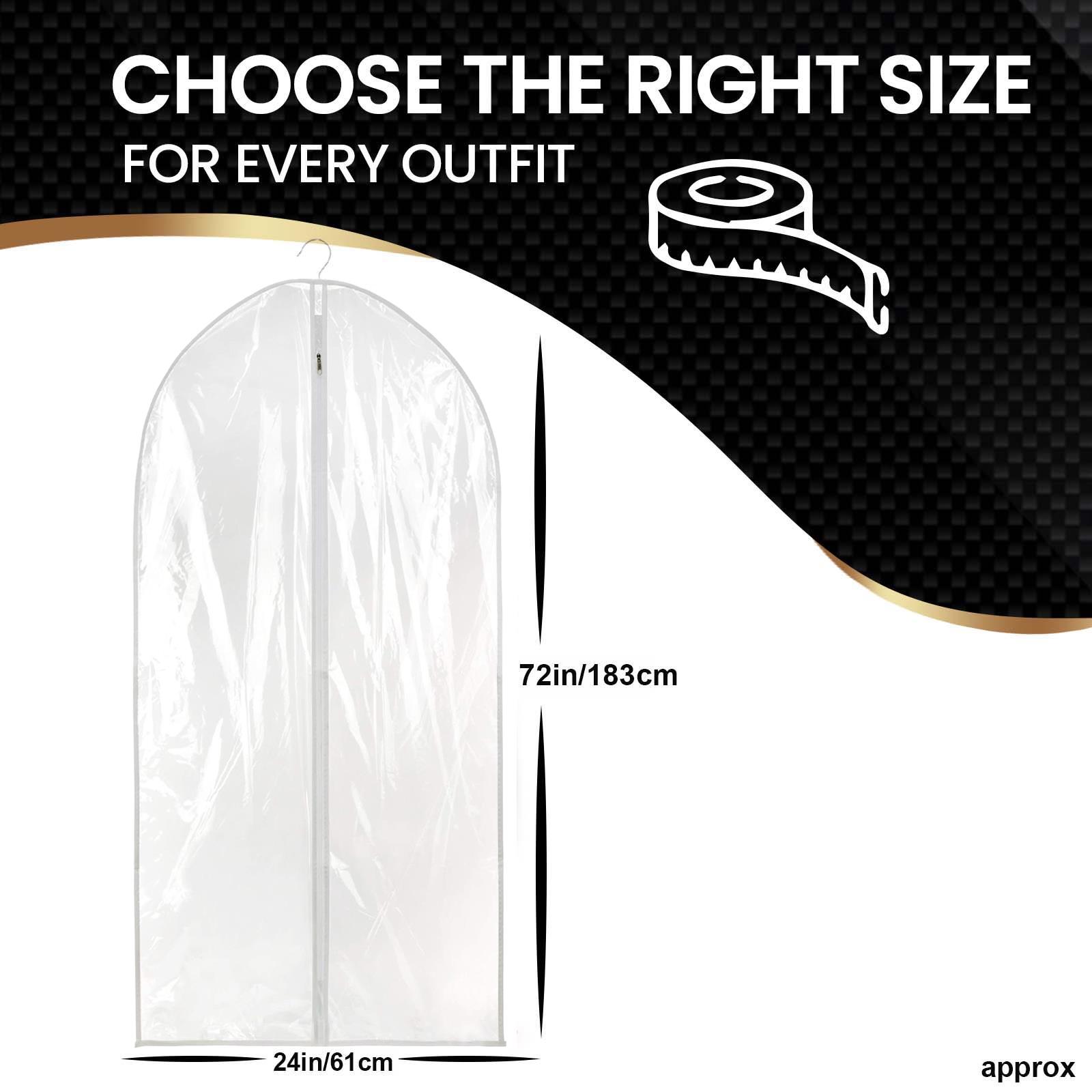 Suit Cover Bags Travel Storage Long Zipped Dress Covers Garment Bag Premium UK - Picture 85 of 89
