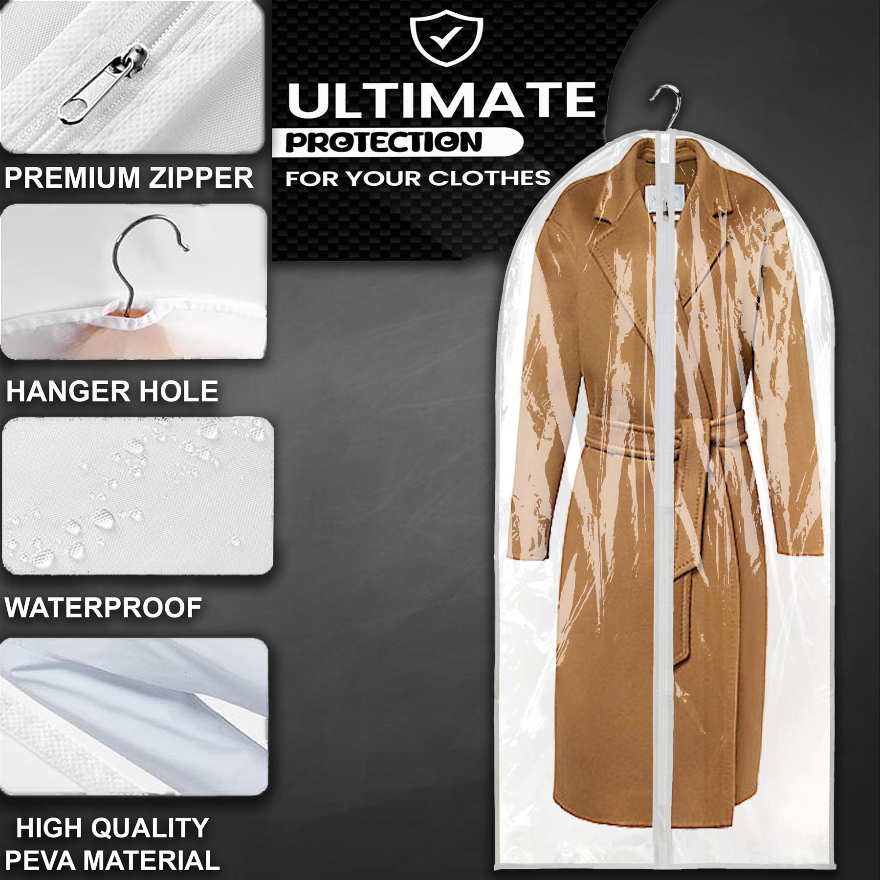 Suit Cover Bags Travel Storage Long Zipped Dress Covers Garment Bag Premium UK - Picture 71 of 89