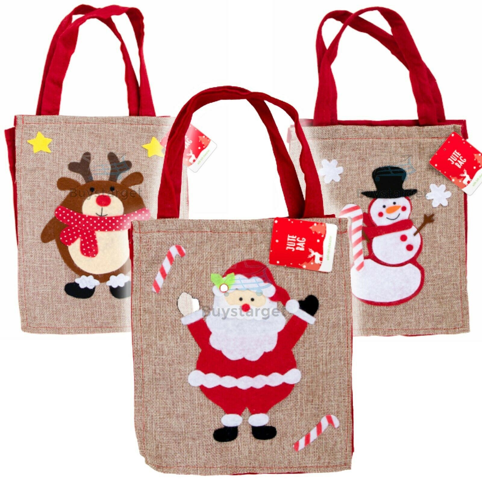 Christmas Stocking Xmas Santa Sack Jute Velvet Luxury Stockings Gift Bags Decor - Picture 16 of 38