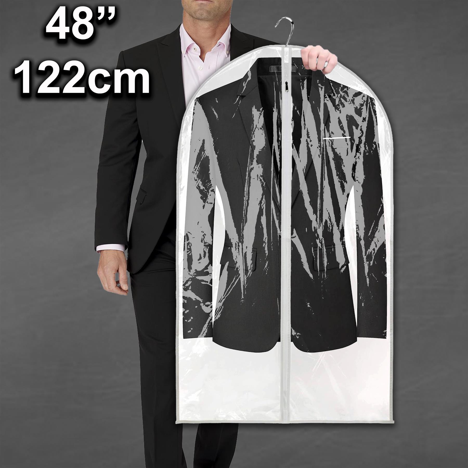 Suit Cover Bags Travel Storage Long Zipped Dress Covers Garment Bag Premium UK - Picture 64 of 89