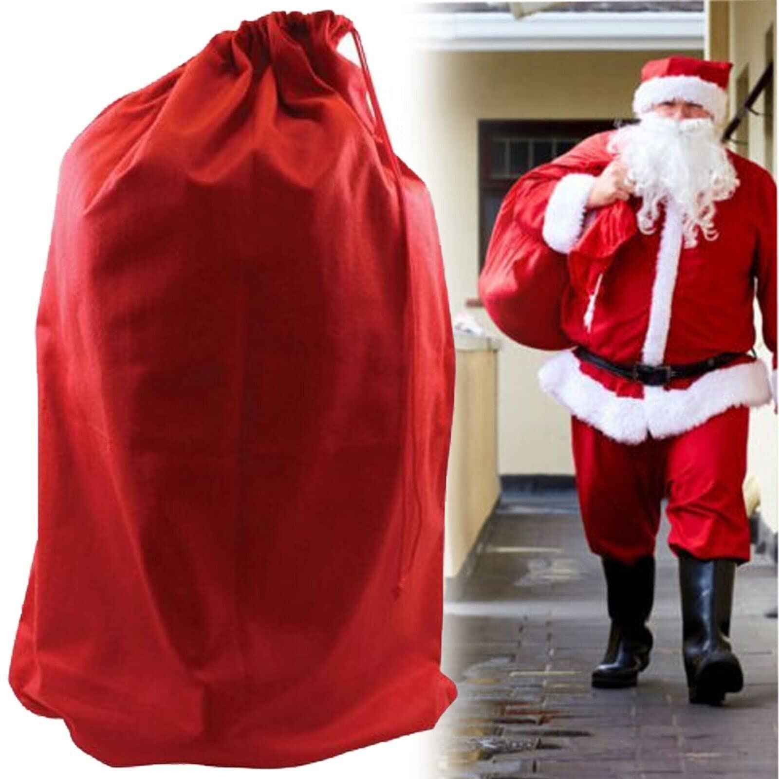 Christmas Stocking Xmas Santa Sack Jute Velvet Luxury Stockings Gift Bags Decor - Picture 24 of 38