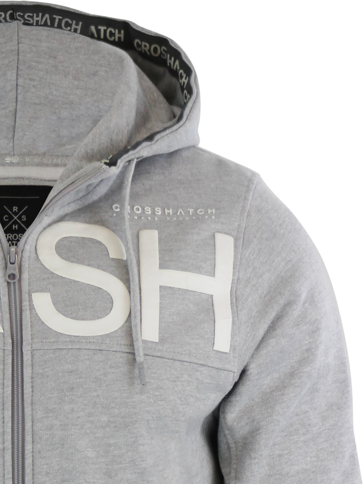 Felpa con Cappuccio da Uomo Crosshatch Cerniera Giacca Con Cappuccio Cale Maglione Pullover Sweatershirt