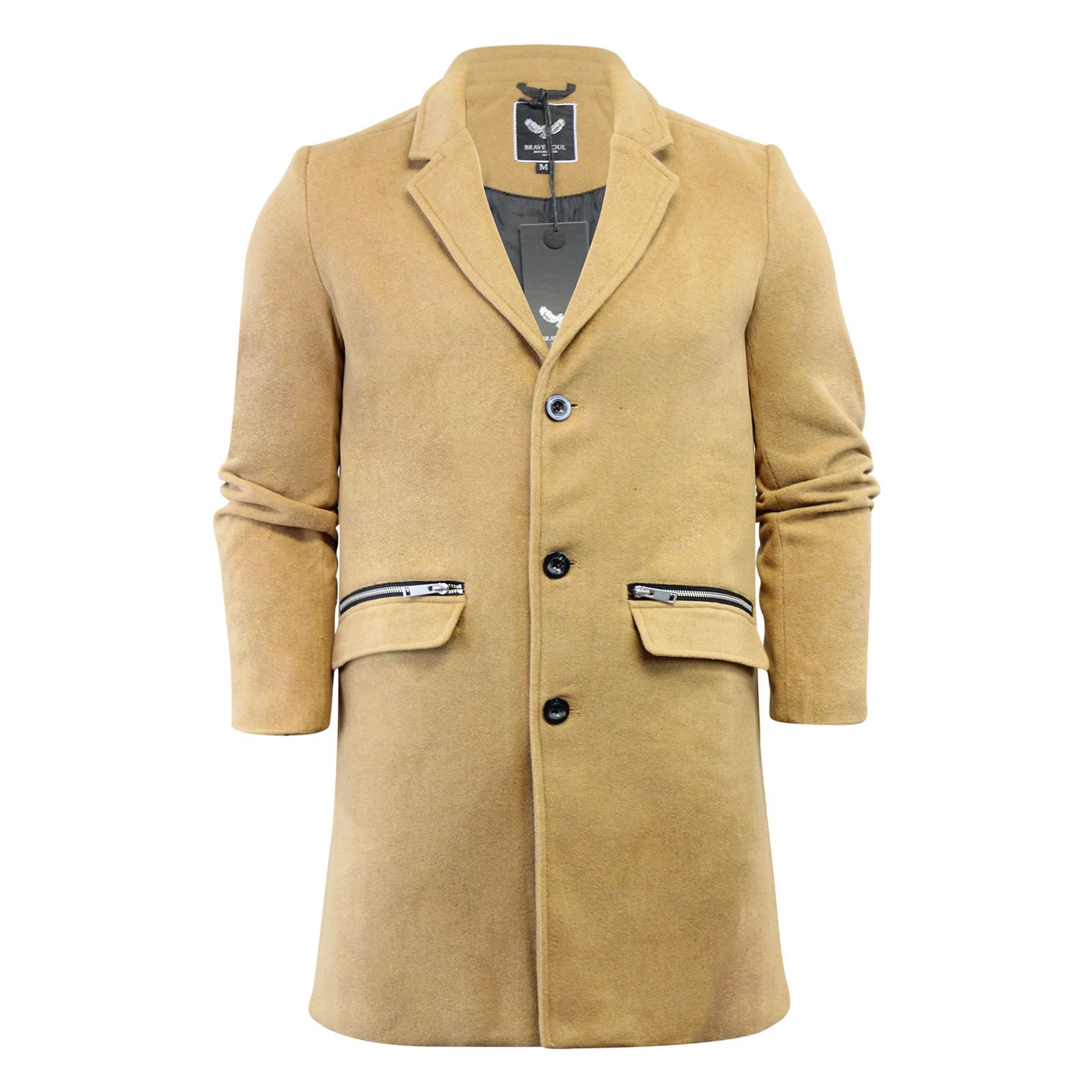 Jacket Soul Mens Coat Mix Brave Wool Long Overcoat Camel Mill pIdxx8qnf