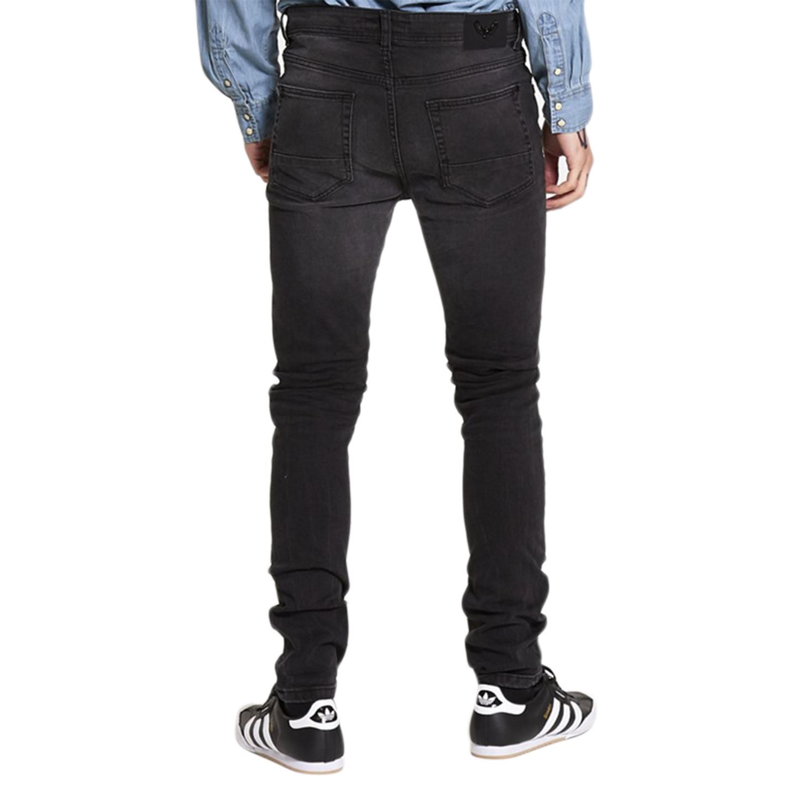 black washed skinny jeans