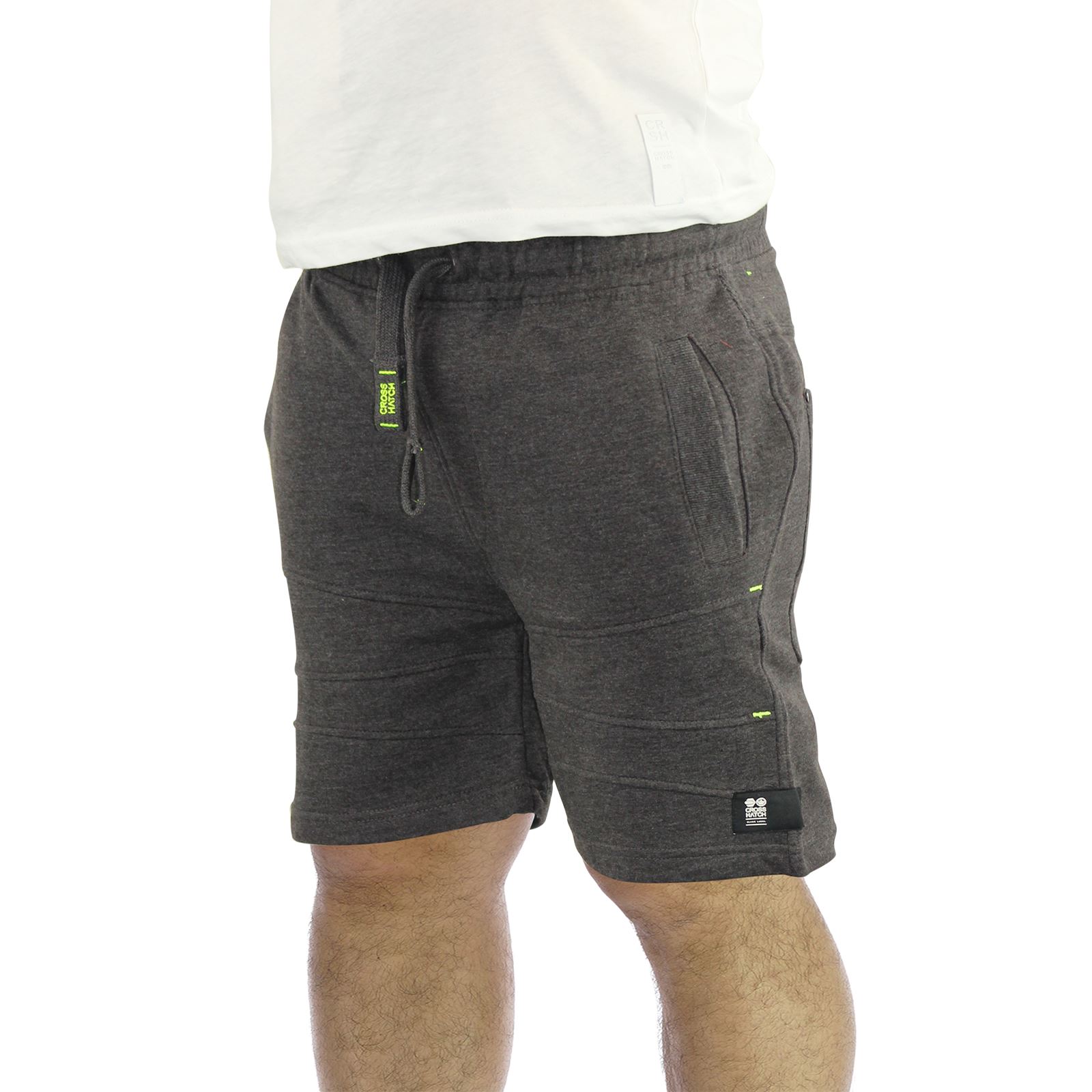 Mens Jogger Shorts Crosshatch Pacific Cotton Jersy Soft Touch Summer