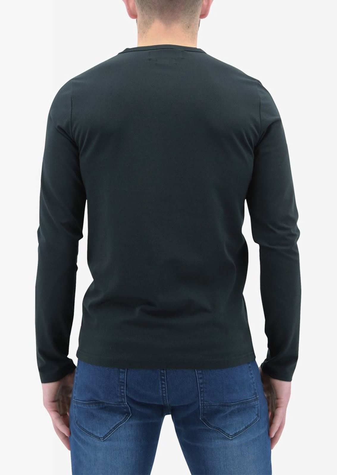 Né riche homme jaspe sanguin V-Neck T-shirt à manches longues