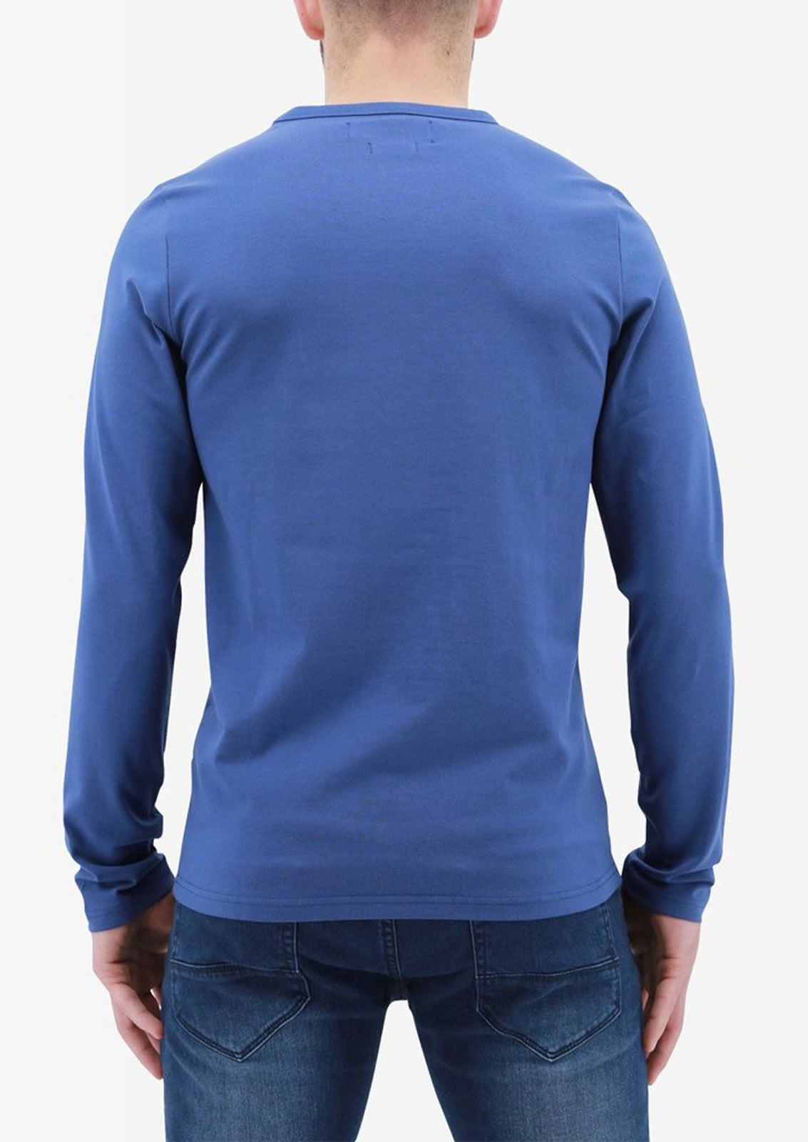 Né riche homme jaspe sanguin V-Neck T-shirt à manches longues