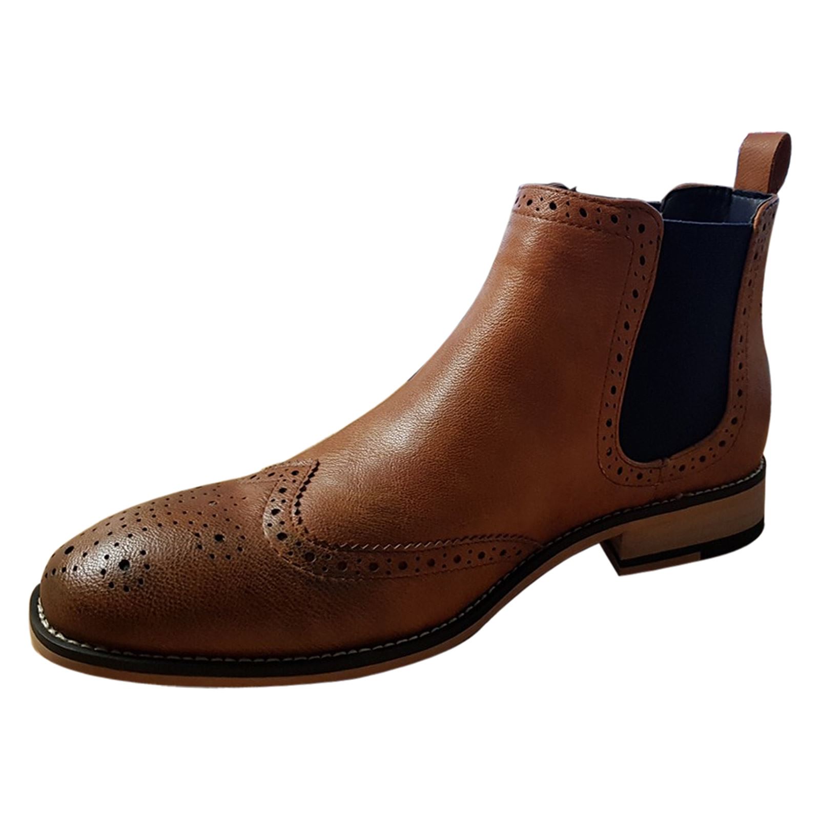 Cavani Hound Mens Chelsea Boots Leather Look Slip On Classic Mod Shoes