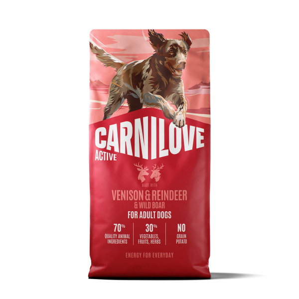 Carnilove Active Venison, Reindeer & Wild Boar Dog Food for Adult Dogs 12kg