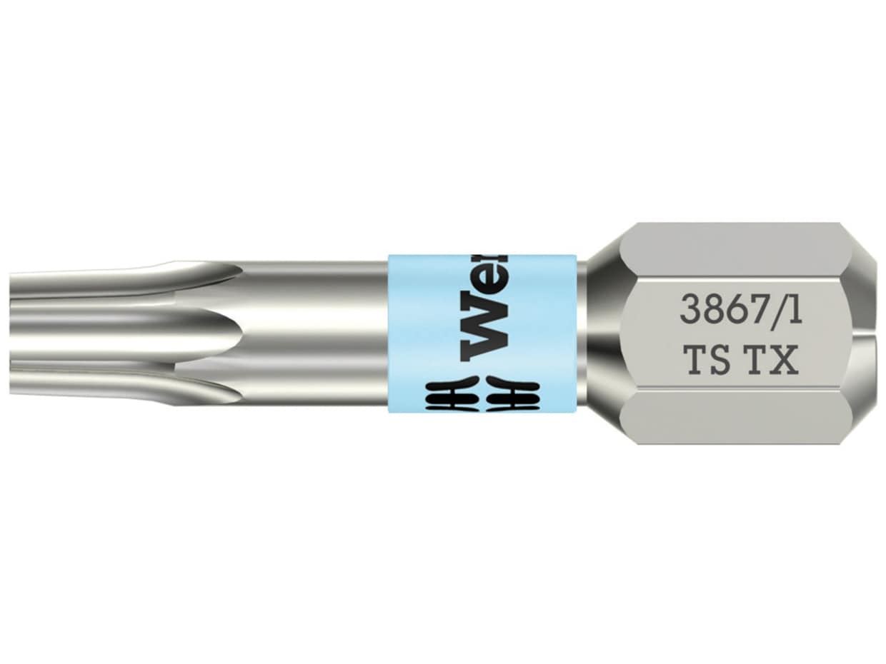 Wera WER071030 3867//1 TS Torx TX8 Torsion Stainless Steel Insert Bits 25 mm