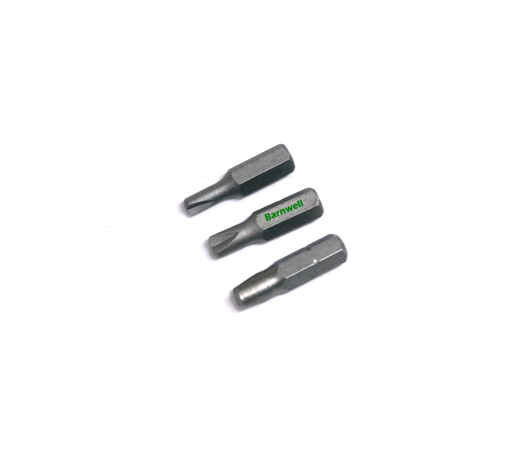 Barnwell Set of 3 Security Tamperproof 'CLUTCH' Head Screwdriver Bits