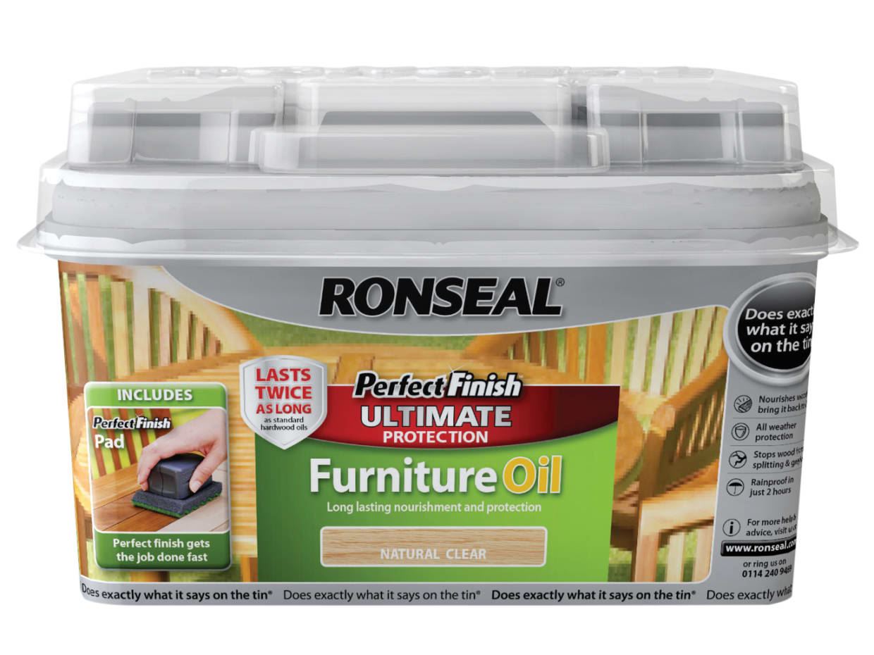 Ronseal Perfect Finish Hardwood Garden Furniture Oil Teak 750ml eBay