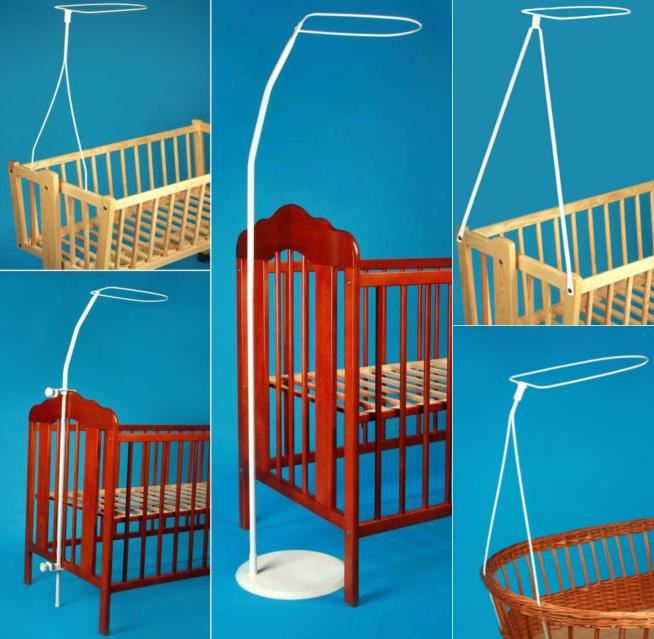 Universal Canopy Drape Holder, Rod, Pole, Bar Fits Baby Cot, Bed, Crib