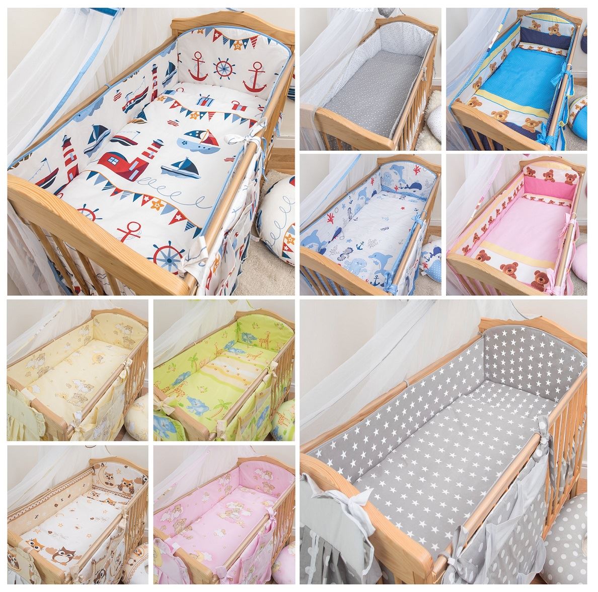 5 piece cot bedding set