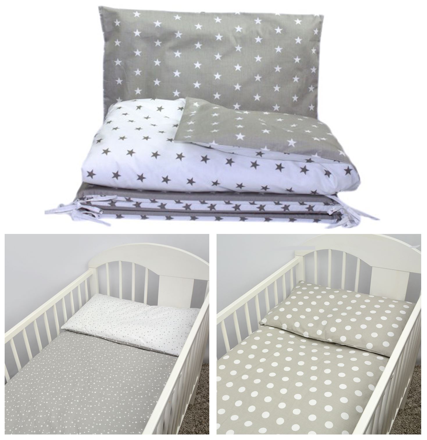 2 Piece Kids Cotton Duvet Cover Pillowcase for Baby Crib//Cot//Junior Bed Owls
