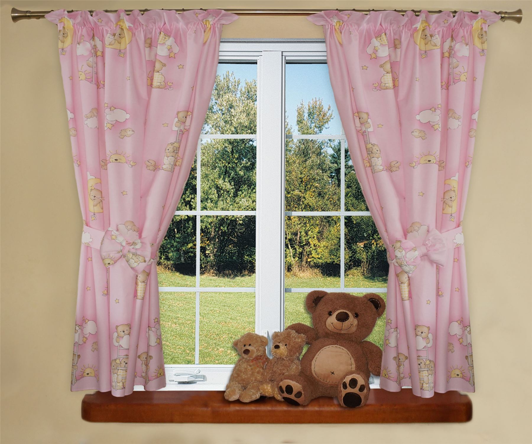 LUXURY BABY ROOM WINDOW CURTAINS in Matching Pattern for Nursery