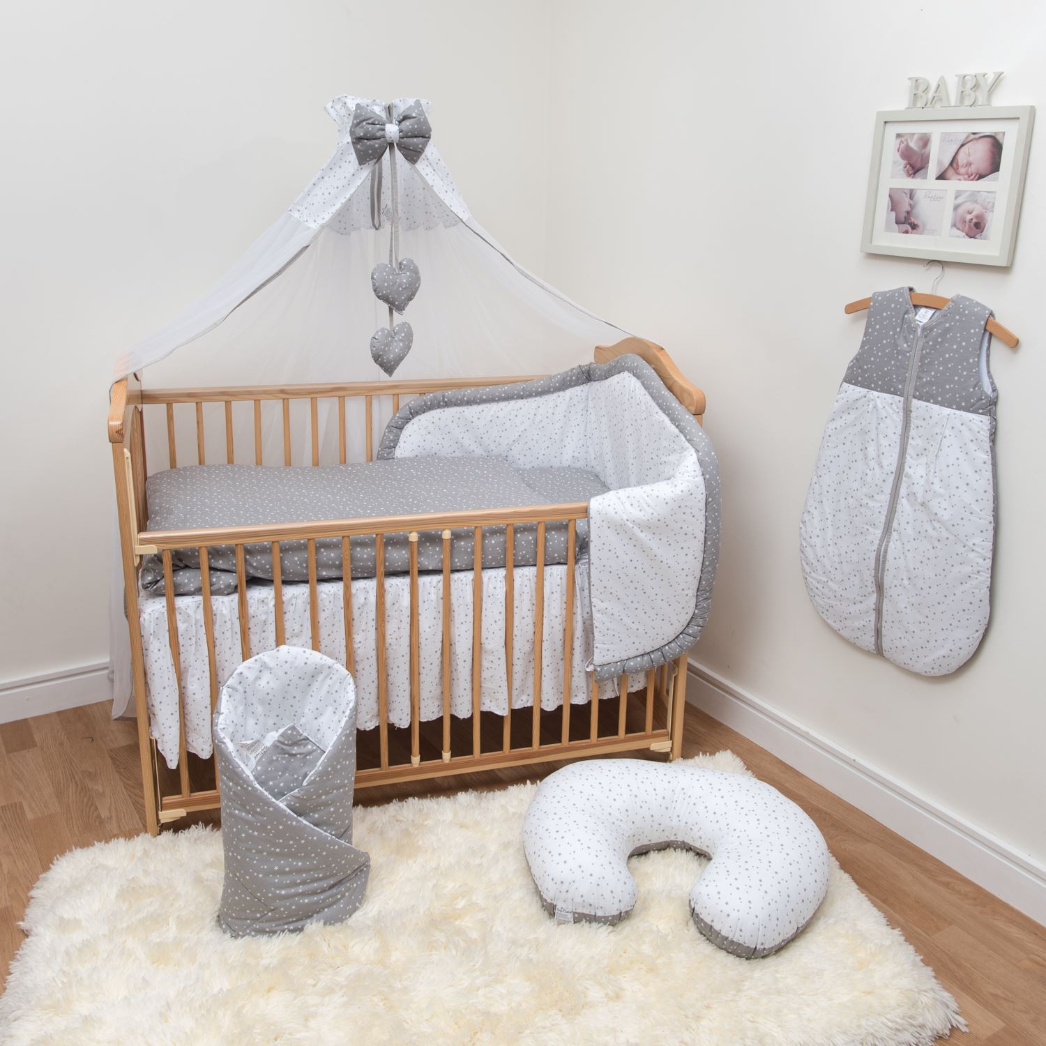 NURSERY COT & COT BED BEDDING SET 3 PCS 6 10 PIECE SHEET DUVET BUMPER CANOPY eBay