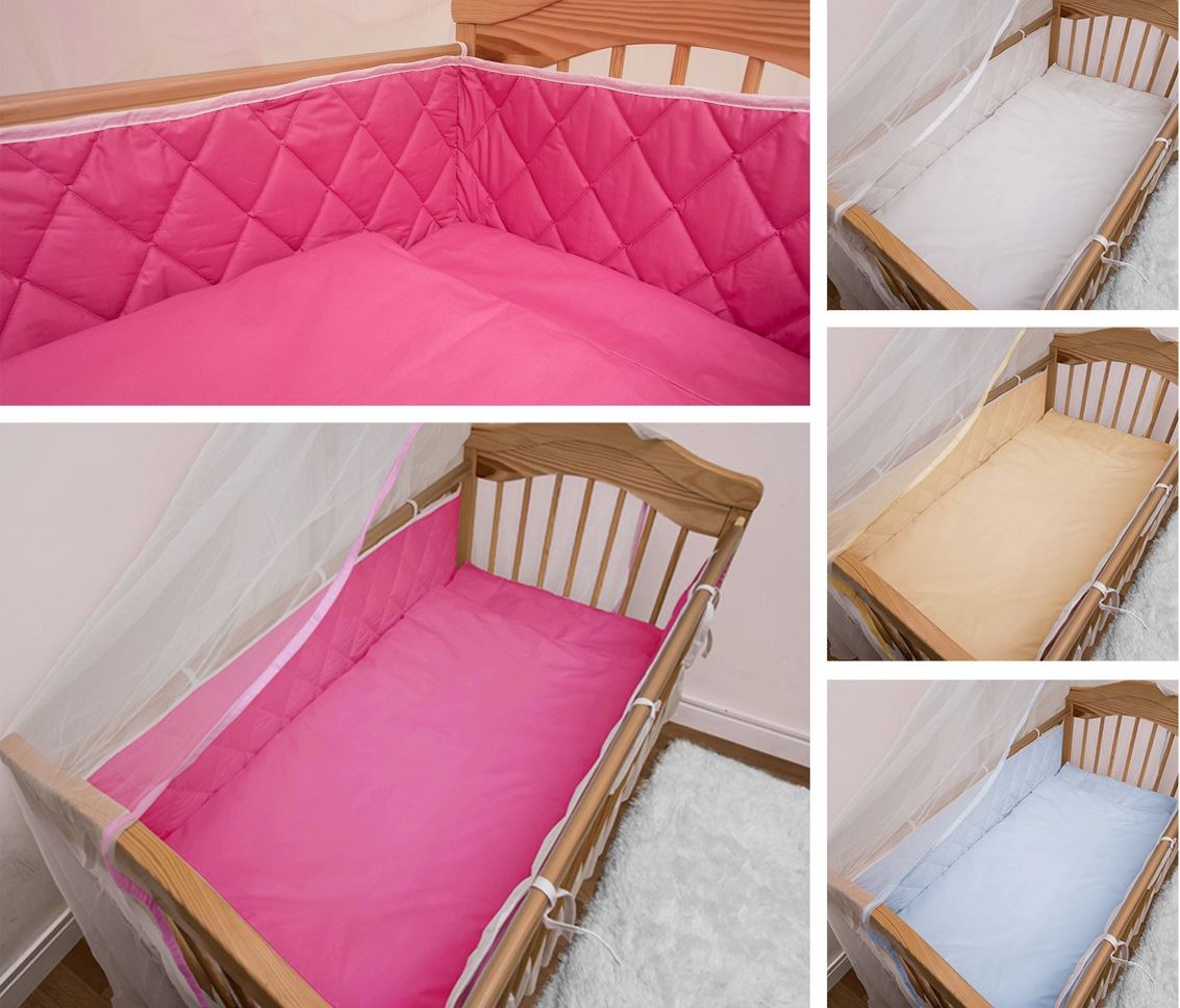 BABY CRIB, COT BUMPER 2 3 4 Sided Quilted Large Bars All Cots Cotbed eBay