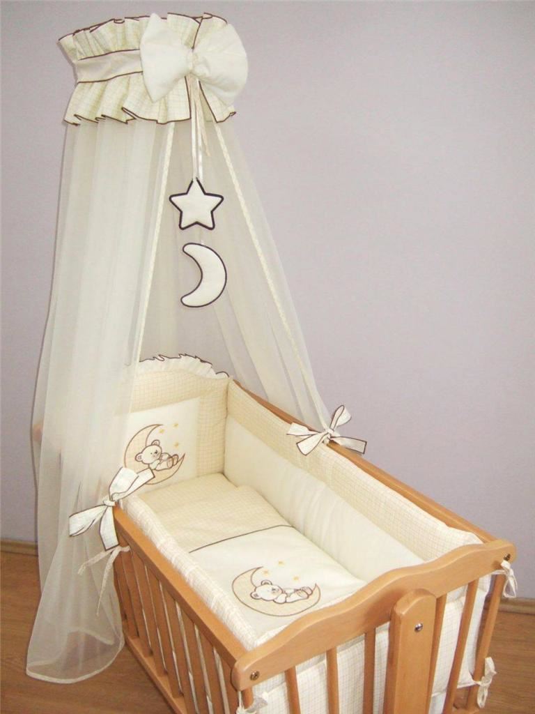10 Piece Crib Baby Bedding Set 90x40 cm Fits Swinging Rocking Cradle