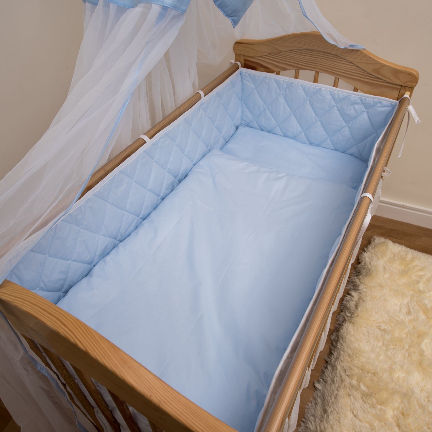 BABY CRIB, COT BUMPER 2 3 4 Sided Quilted Large Bars All Cots Cotbed eBay