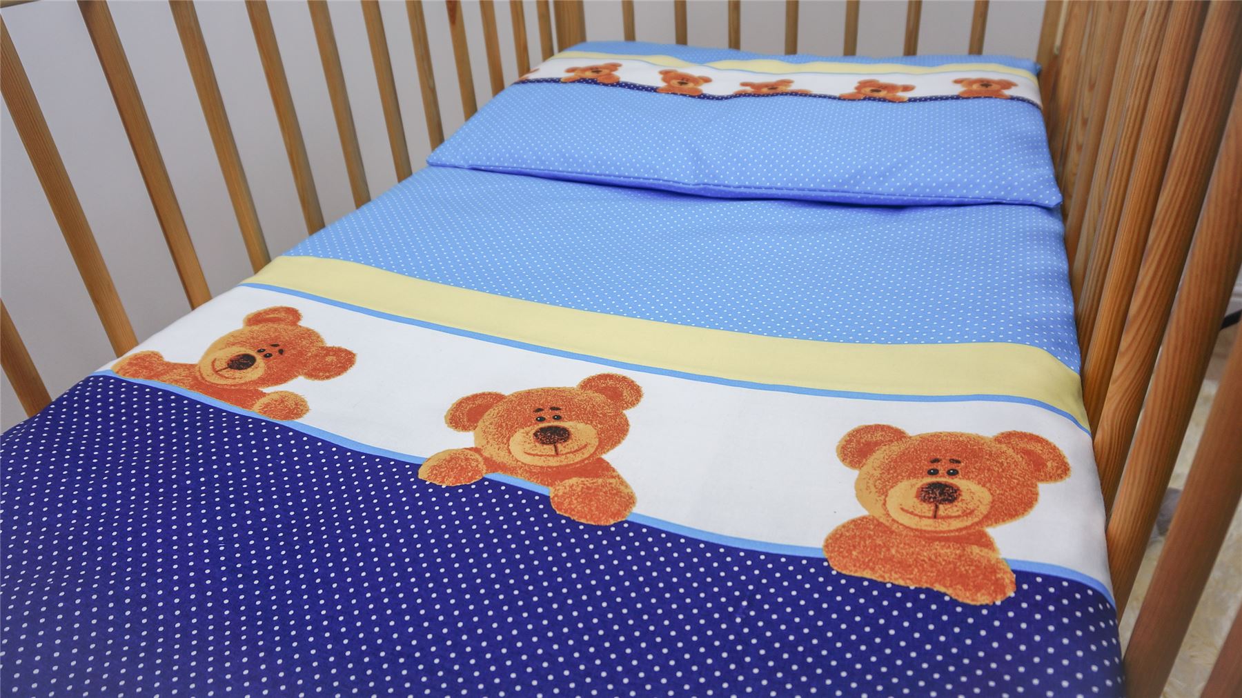 2 Pcs Kids Duvet Cover Pillowcase Bedding Set For Crib Pram Cot Bed 100