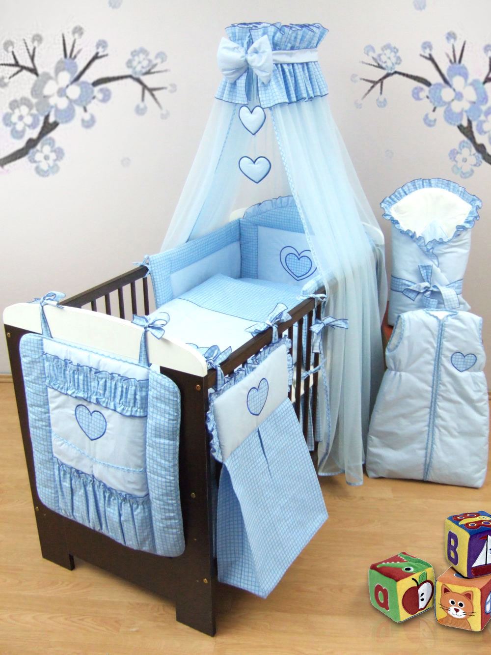 STUNNING COT COT BED BEDDING SET 3 10 15 19 PIECE DUVET BUMPER CANOPY HOLDER eBay