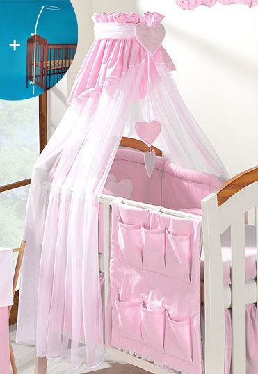 plain pink cot bedding