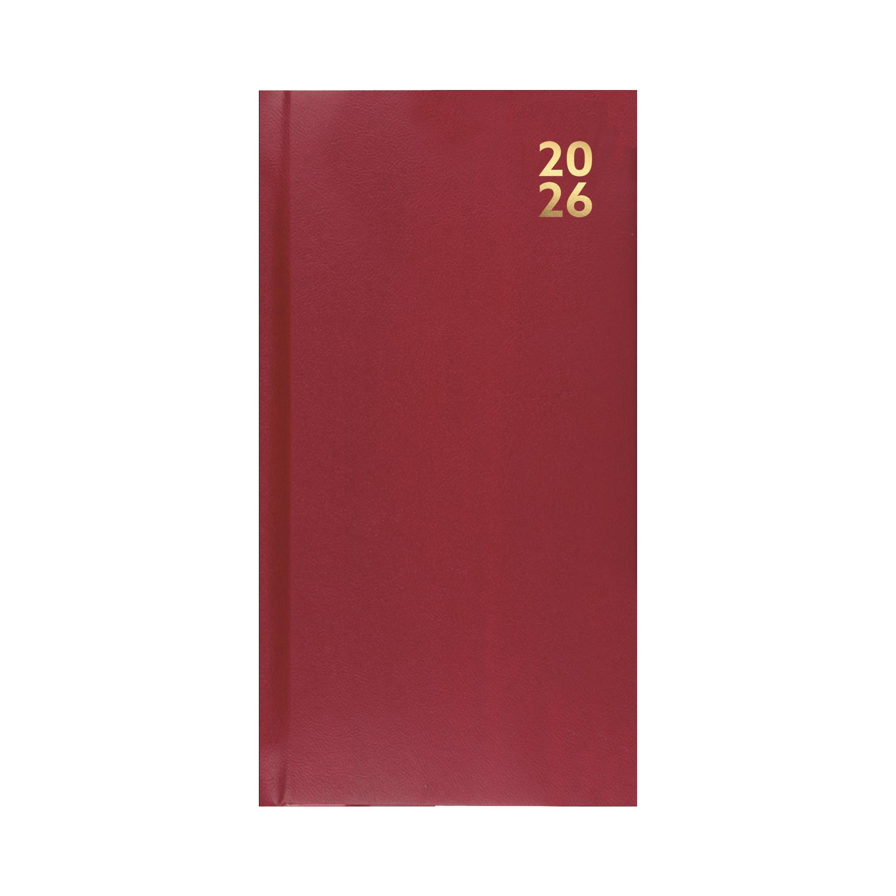 2026 Tagebuch Slim Pocket Woche zur Ansicht Hardcover Wochenorganizer schwarz blau rot - Bild 21 von 28