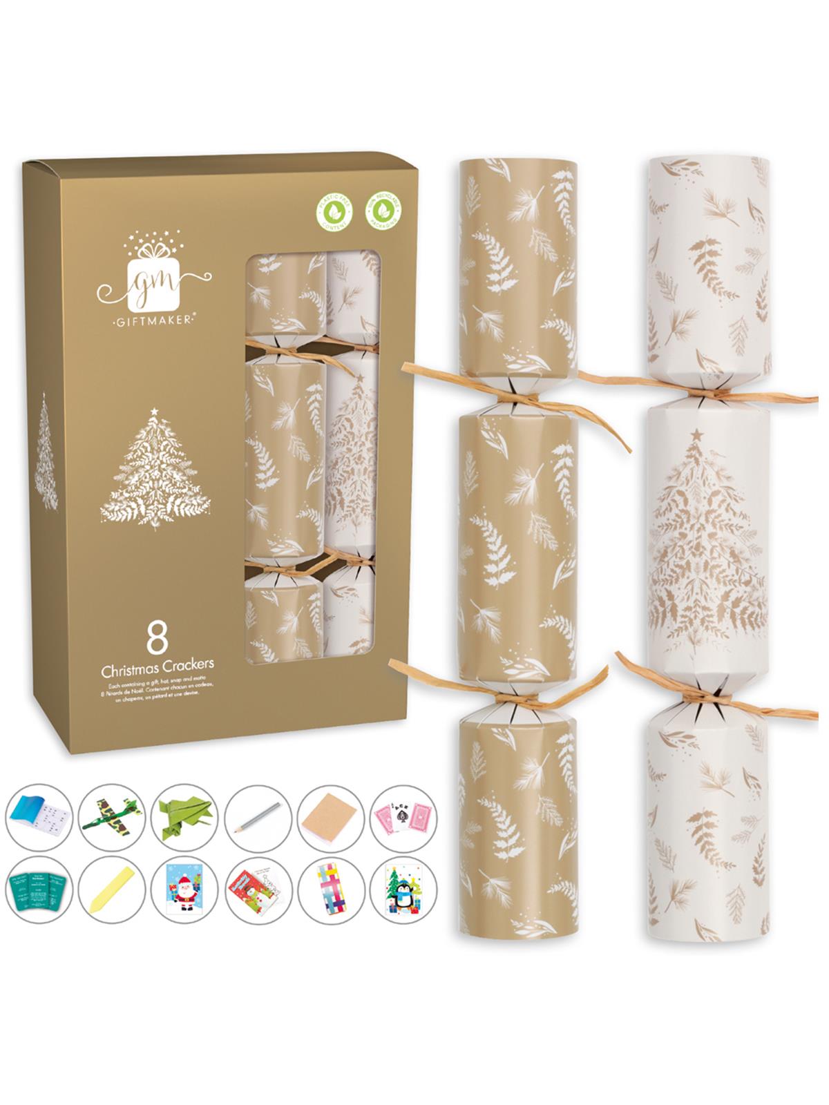 Family Christmas Crackers Pack 8 Giftmaker Novelty Festive Traditional Eco Xmas - Picture 9 of 27
