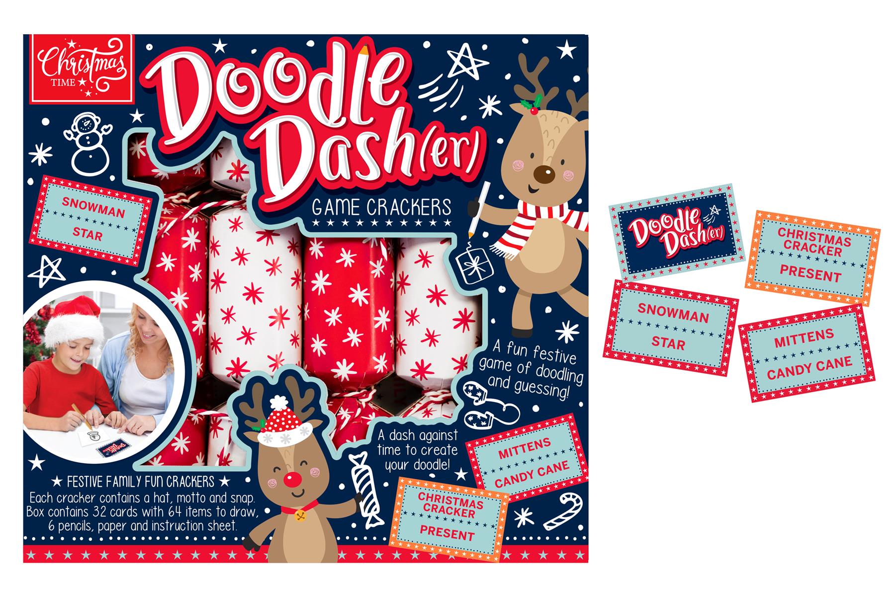Interactive Christmas Crackers Box 6 Mini Family Game Chistmas Time Recyclable - Picture 8 of 23