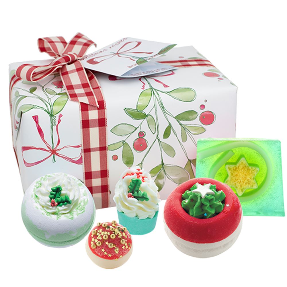 Bomb Cosmetics Wrapped Christmas Xmas Gift Pack Set Handmade Soap Bath