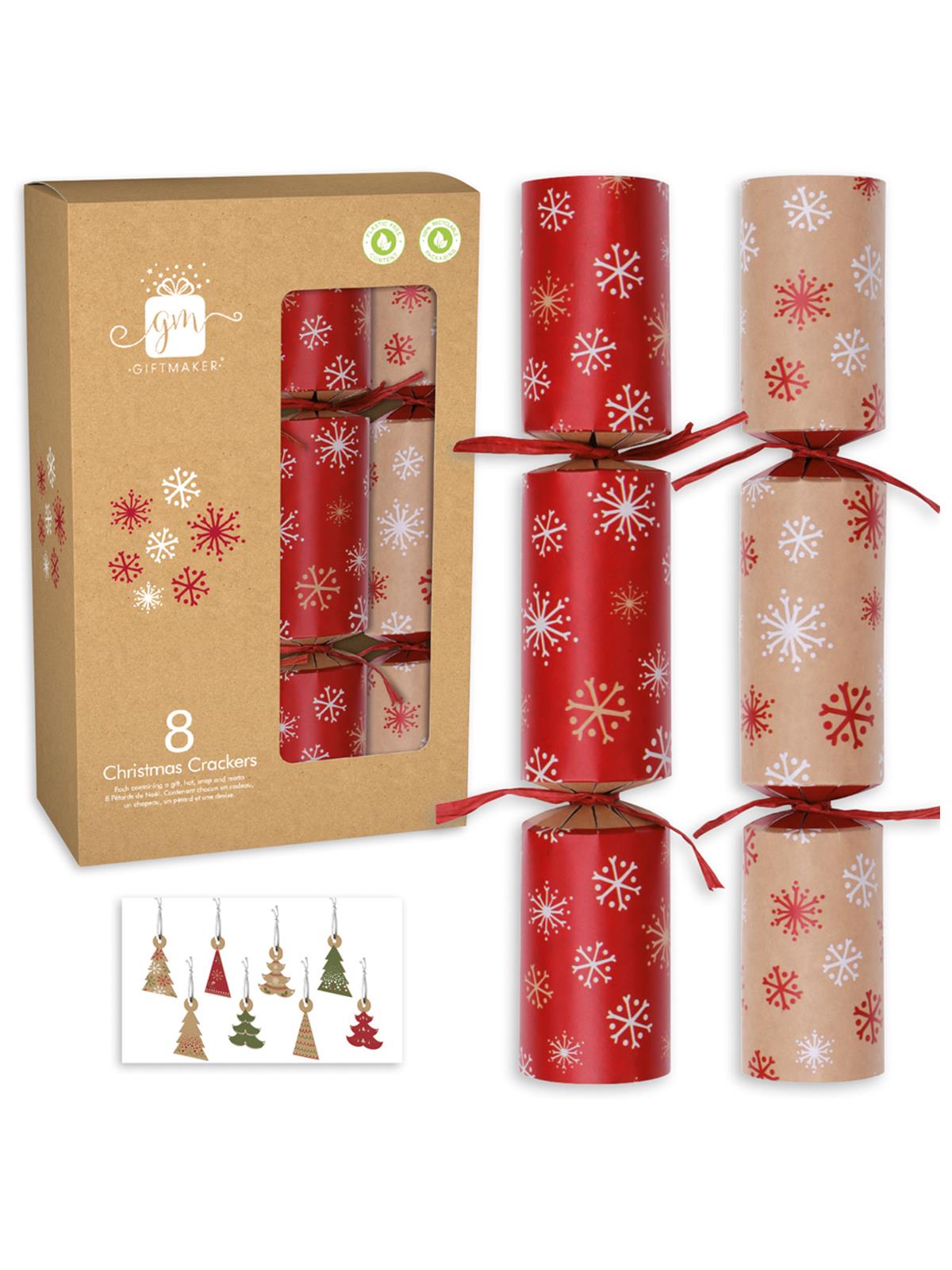 Christmas Crackers Recyclable Pack 8 Family Giftmaker Traditional Festive Eco - Picture 4 of 7