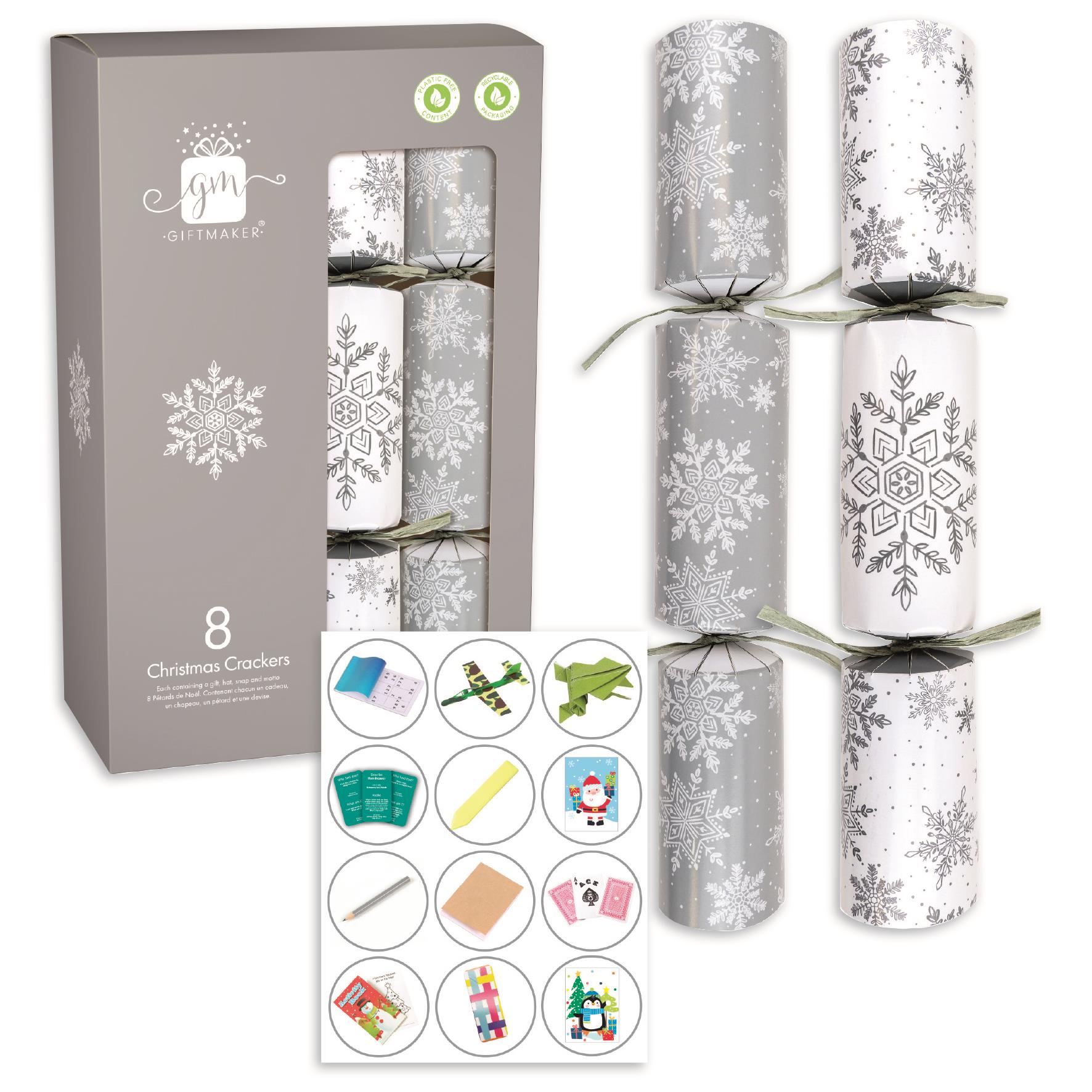 Family Christmas Crackers Pack 8 Giftmaker Novelty Festive Traditional Eco Xmas - Picture 25 of 27
