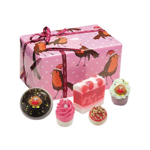 Bomb Cosmetics Wrapped Christmas Xmas Gift Pack Set Handmade Soap Bath