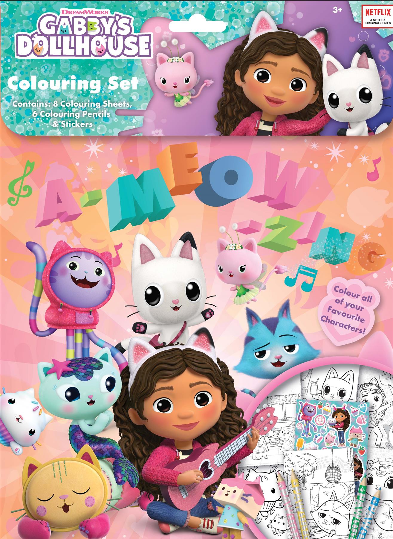 Gabbys Dollhouse Colouring Sets Play Packs Kids Activity Travel Pack Children 3+ - Picture 4 of 10