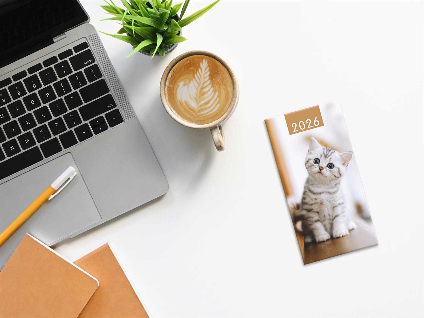 2026 Diary Slim Week To View Cat Dog Hardback Pocket Weekly Planner Organiser - Picture 11 of 17