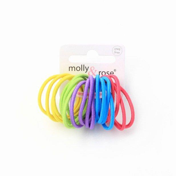Mini Hair Elastics Bobbles Bands Snag Free Pack 20 Small Baby Size 23mm - Picture 7 of 15