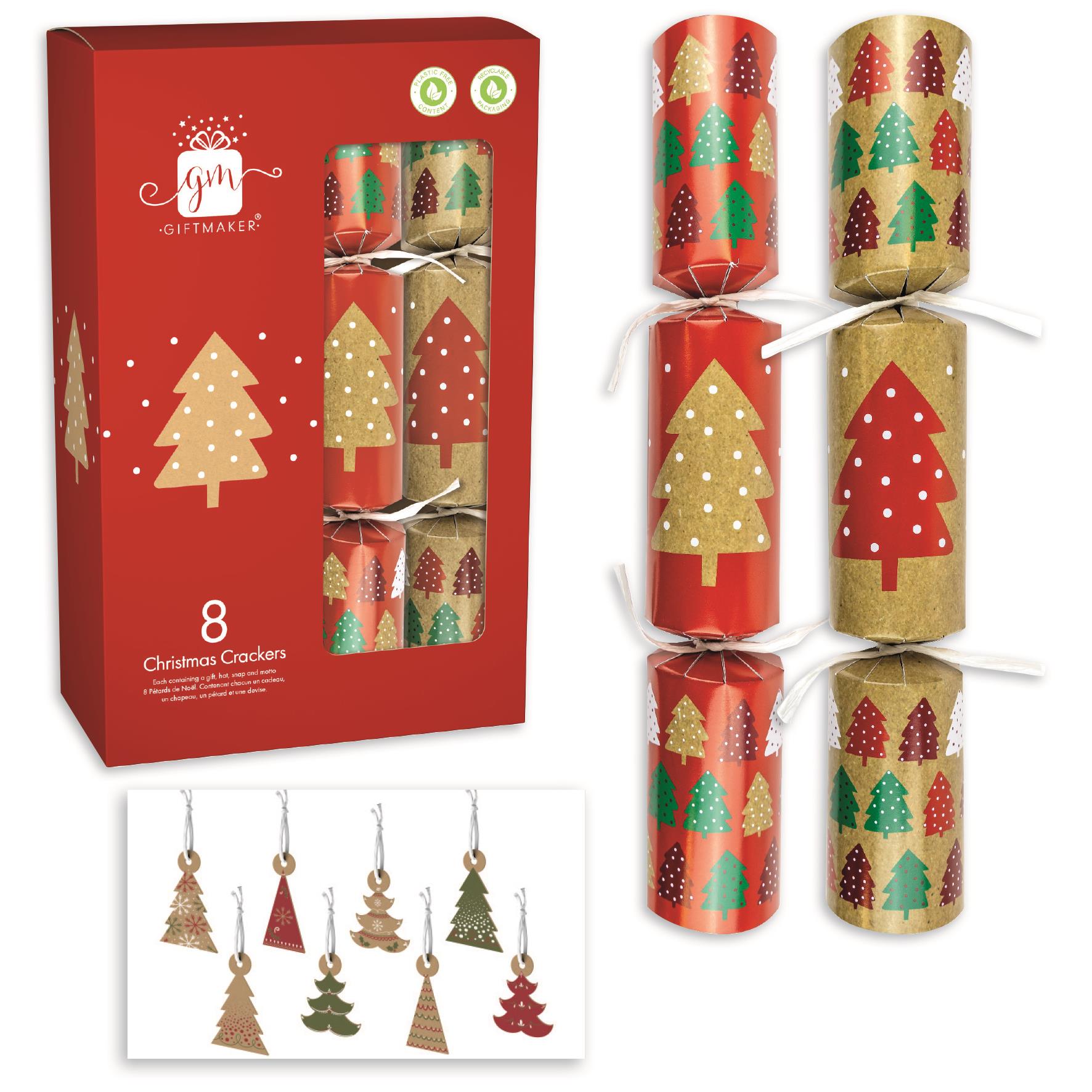 Christmas Crackers Recyclable Pack 8 Family Giftmaker Traditional Festive Eco - Picture 5 of 7