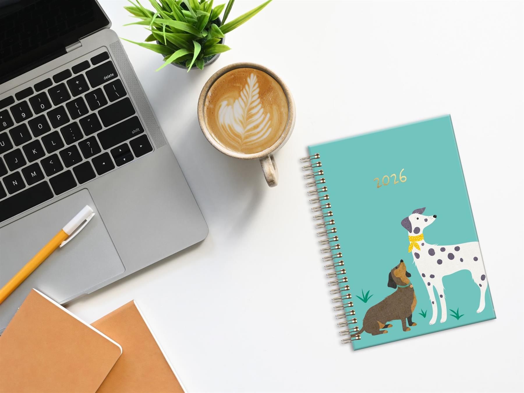 2026 Tagebuch A5 Woche zur Ansicht Hund spiralgebunden Hardcover Wochenplaner Organizer - Bild 5 von 9