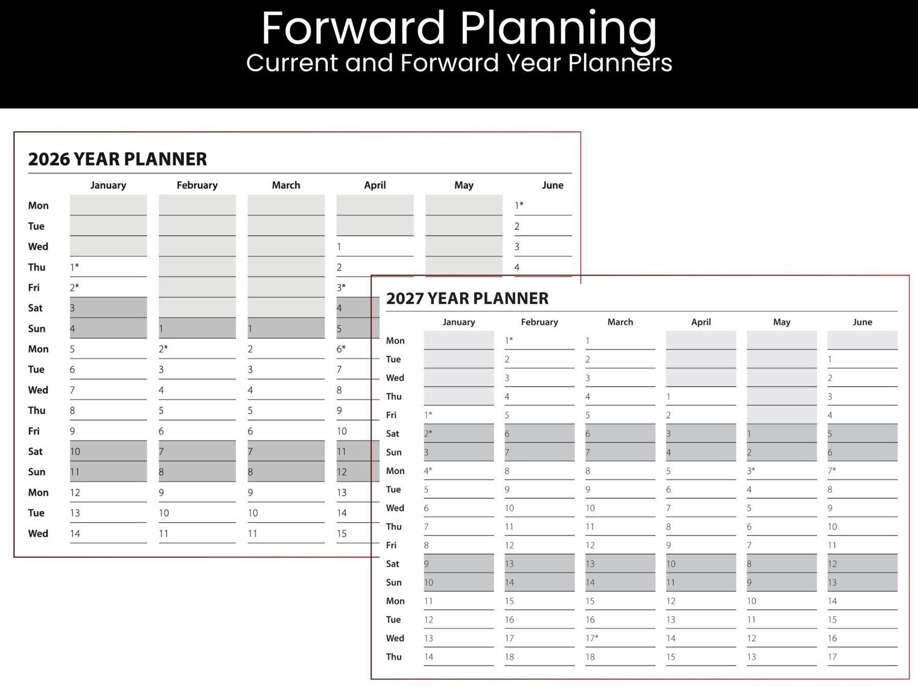 2026 Diary Premium Slimline Faux Leather Week to View Weekly Planner Organiser - Picture 8 of 22