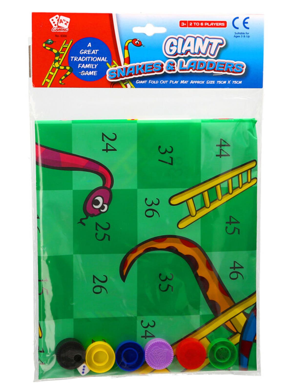 Giant Snakes & Ladders Ludo Game Playmat Traditional Family Board Games - Picture 4 of 4