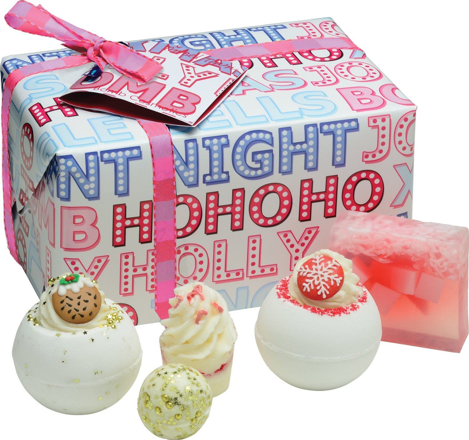Bomb Cosmetics Wrapped Christmas Xmas Gift Pack Set Handmade Soap Bath